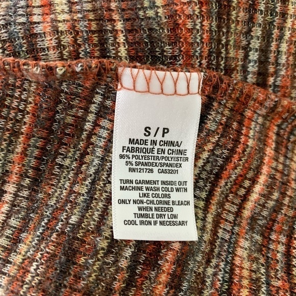 Aeropostale Space Dye Tank Dress Size Small Marled Retro Stretch Brown - Picture 4 of 13